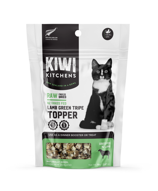 Kiwi Kitchens Raw Freeze Dried Lamb Green Tripe Cat Topper 70G