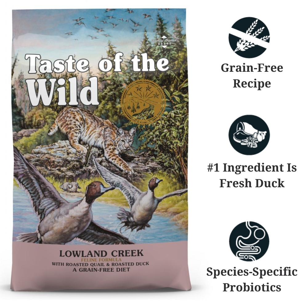 Taste of the Wild Lowland Creek Duck Quail Dry Cat Food 2KG