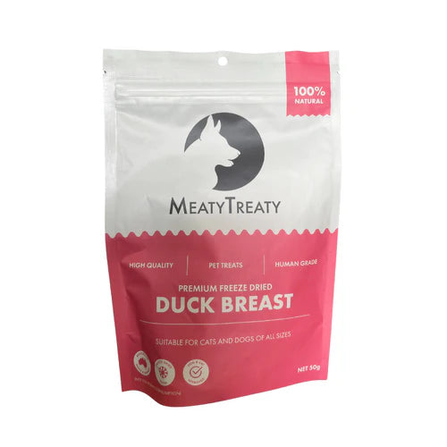 MEATY TREATY Freeze Dried Duck Breast Dogs & Cats Treat 50G