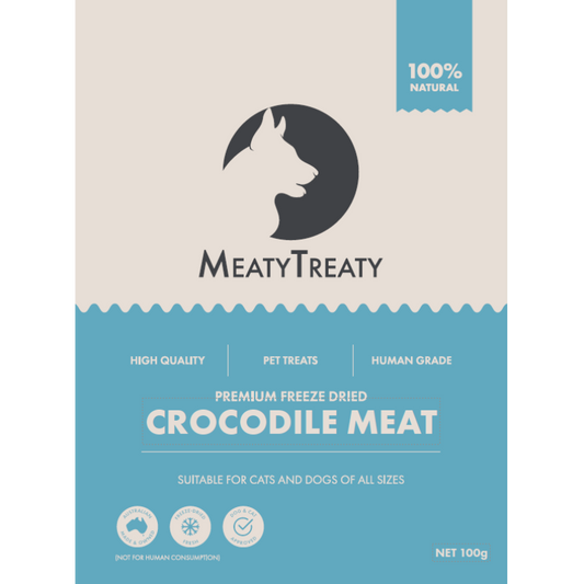 MEATY TREATY Freeze Dried Crocodile Raw Treats 50G