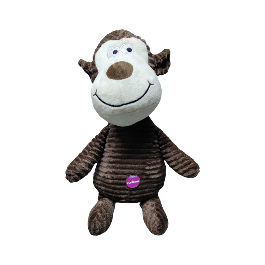 Jumbo size squeaky monkey plush dog toy