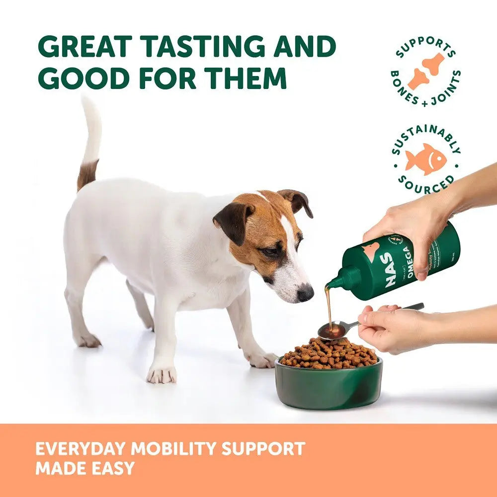 NATURAL ANIMAL SOLUTIONS Salmon Oil For Dogs and Cats for mobility support