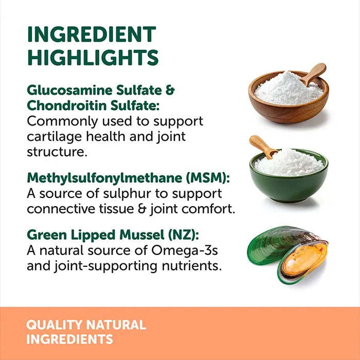 NATURAL ANIMAL SOLUTIONS Joint and Ligament Powder 120G ingredient highlights