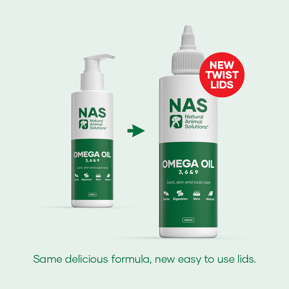 NATURAL ANIMAL SOLUTIONS Omega Oil 3,6&9 For Dogs and Cats new packaging