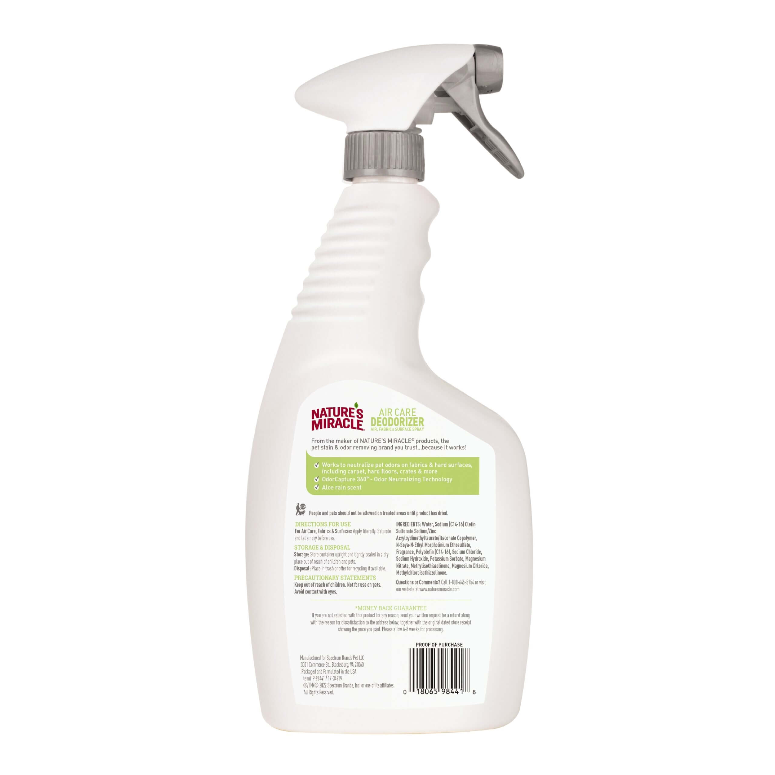 Nature's Miracle Air Care Deodorizer – Aloe Rain Spray 709ML