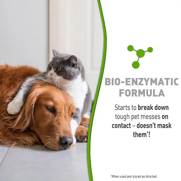 Nature's Miracle Simply Pet Stain and Odor Remover Spray use bio-enzymatic formula