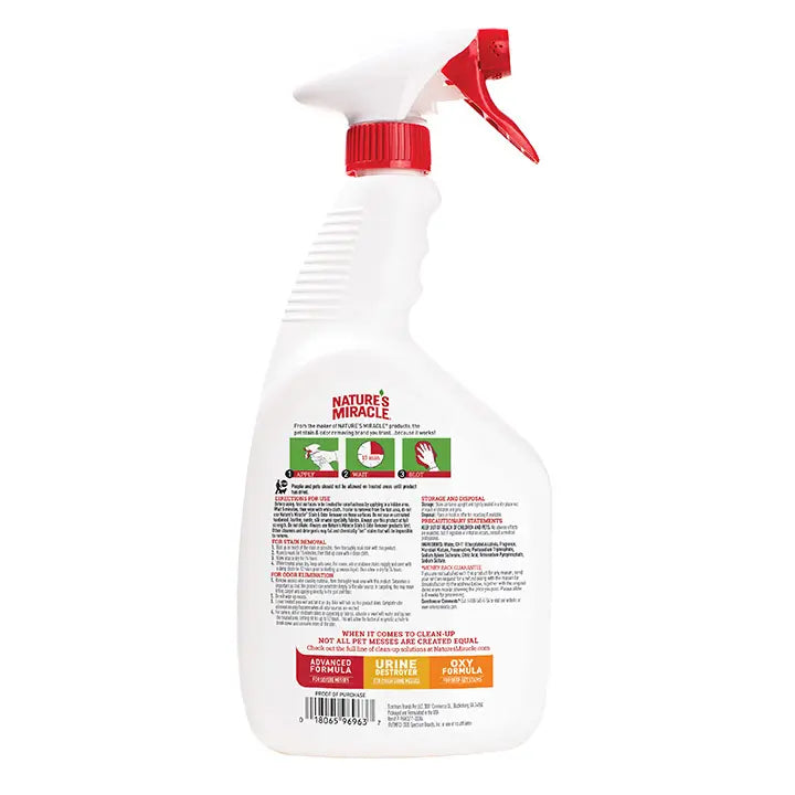 Nature's Miracle Stain and Odor Remover for Dogs 946ml back