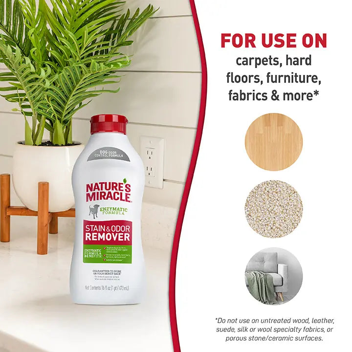 Nature's Miracle Stain and Odor Remover for Dogs 946ml for use on surface