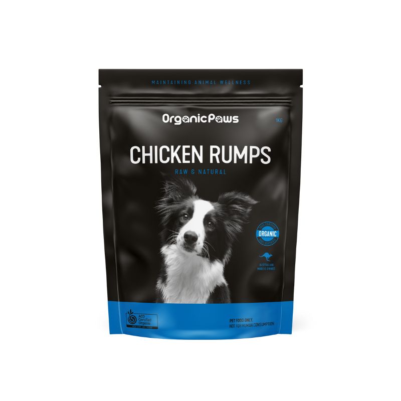 organic paws chicken rumps 1kg