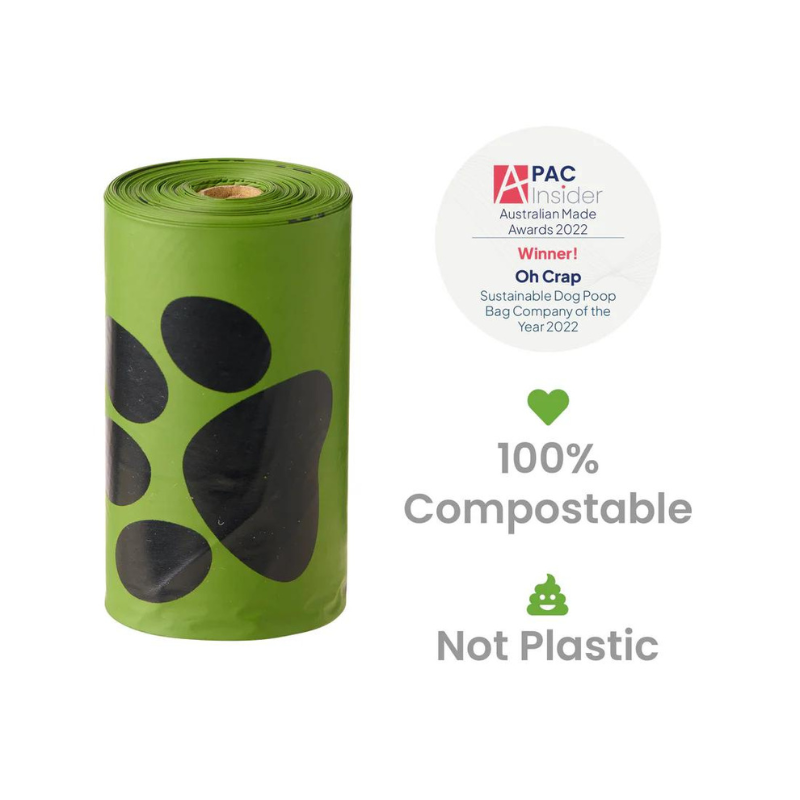 Oh Crap Compostable Dog Poop Bags features