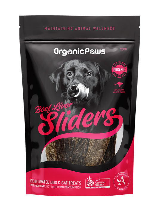ORGANIC PAWS Sliders Beef Liver Dog Treats 