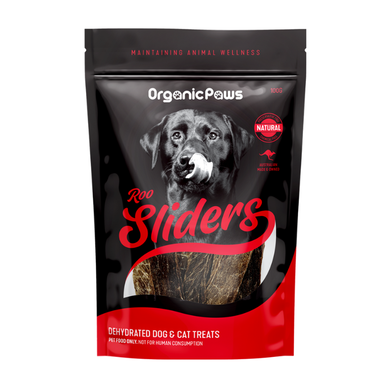 ORGANIC PAWS Roo Sliders Dog Treats 100g