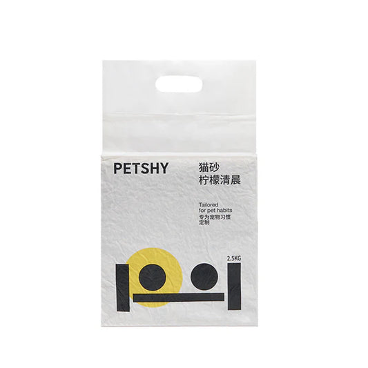 PETSHY Lemon Tofu Cat Litter Fine Mixed Bentonite