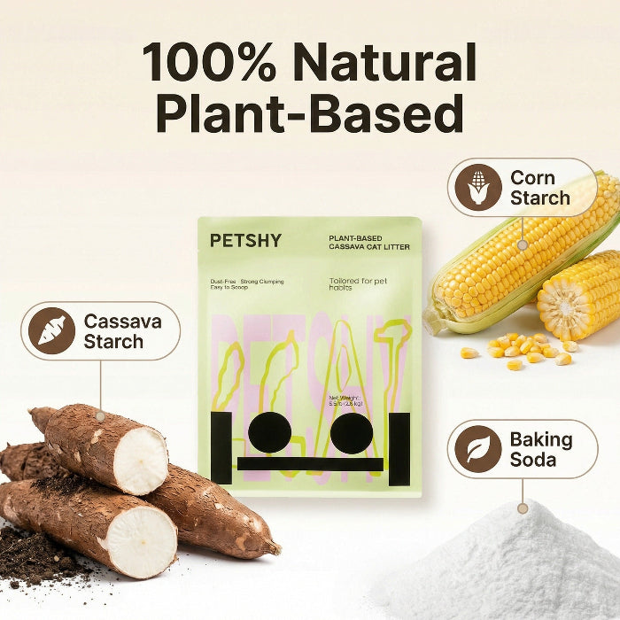 PETSHY Plant Based Cassava Cat Litter