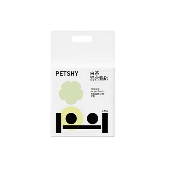 PETSHY Tofu Cat Litter Mixed Bentonite - White Tea