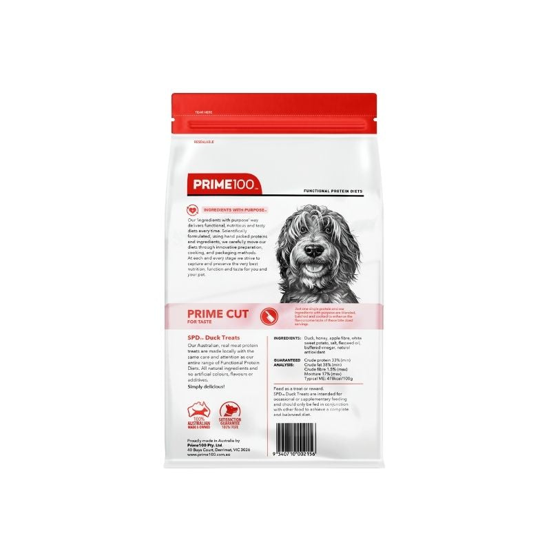 PRIME100 SPD™ Prime Cut Duck Dog Treats 100g back