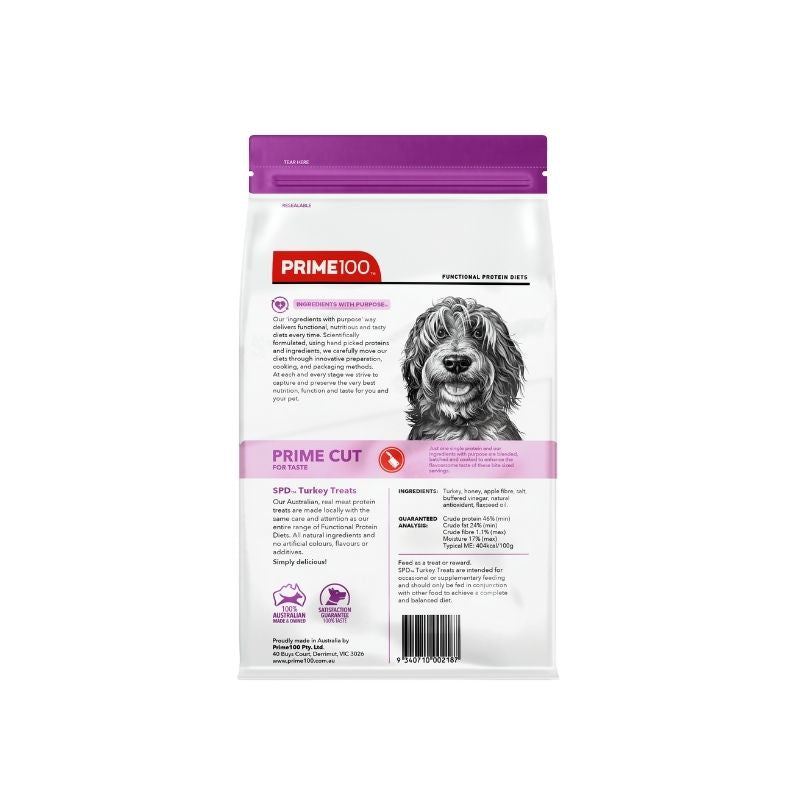 PRIME100 SPD™ Prime Cut Turkey Dog Treats 100g back