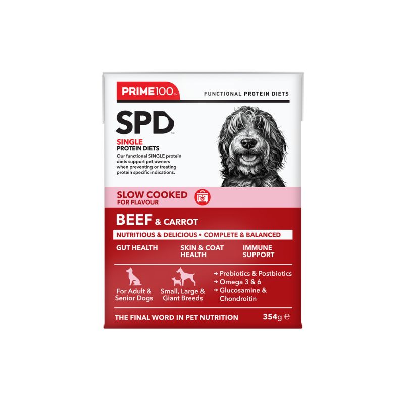 PRIME100 SPD™ Slow Cooked Beef & Carrot Wet Dog Food 354g