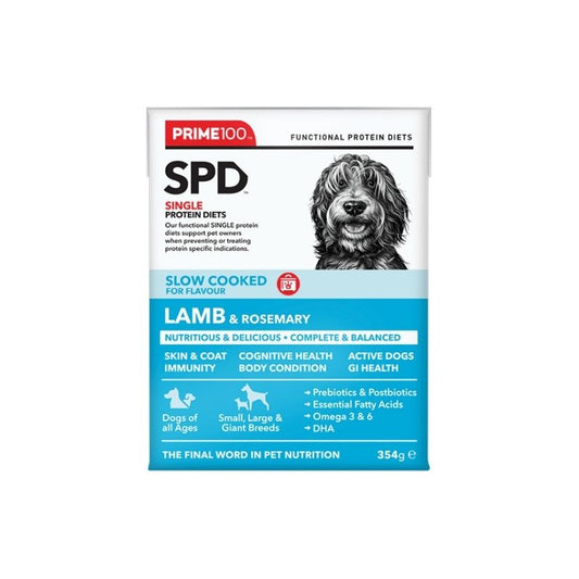 PRIME100 SPD™ Slow Cooked lamb & rosemary Wet Dog Food 354g