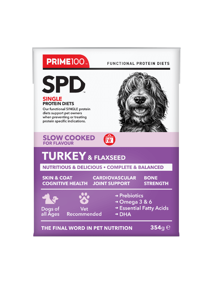 PRIME100 SPD™ Slow Cooked Turkey & Flaxseed slow cooked wet dog food 354g