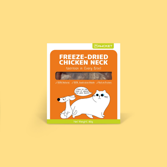 Pawcket Freeze Dried Raw Chicken Neck Dog Treat 80G