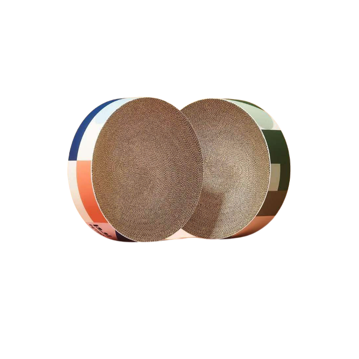 PETSHY Scratcher Cardboard Round Bowl Bed 48x48x10cm
