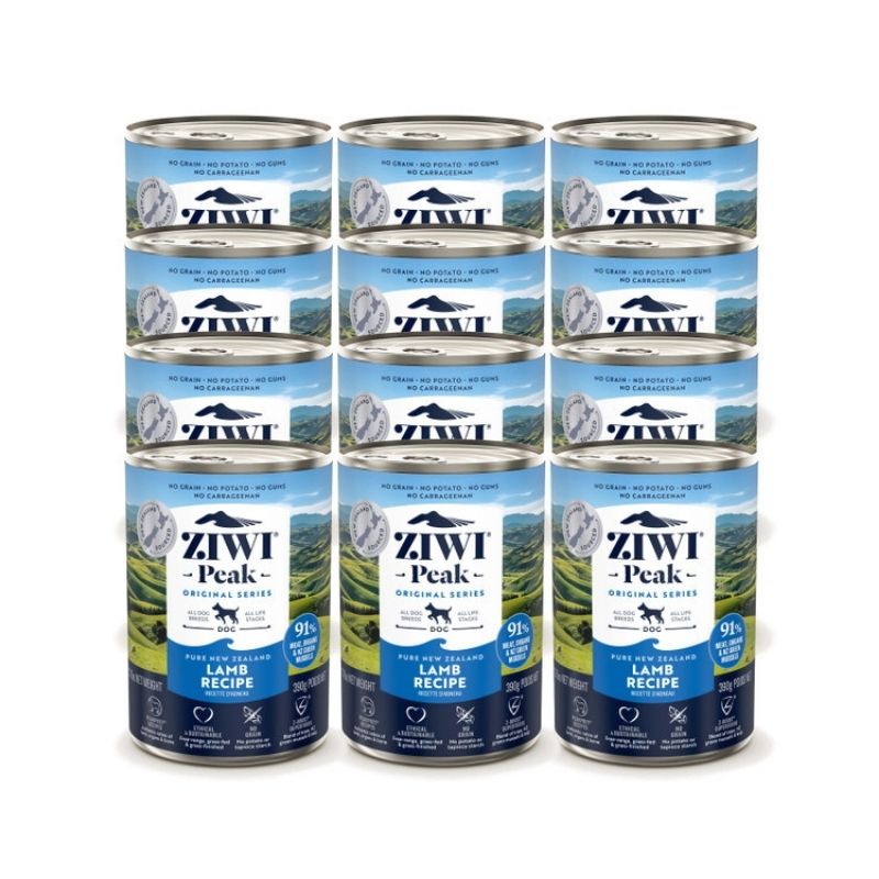 Ziwi Peak Wet Dog Food Lamb Canned 390G x 12