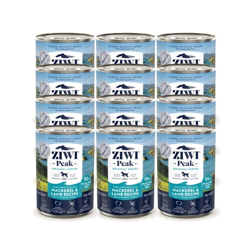 Ziwi Peak Wet Dog Food Mackerel And Lamb Canned 390G x 12