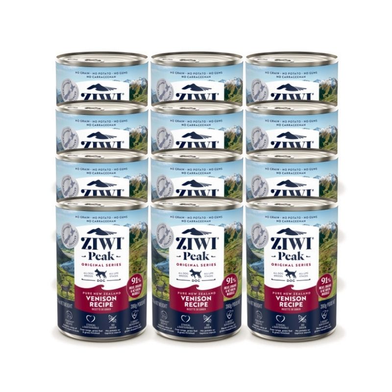 Ziwi Peak Wet Dog Food Venison Canned 390G x 12