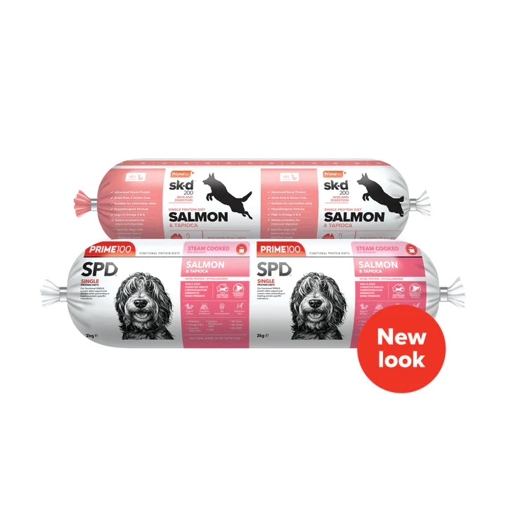 PRIME100 SPD Salmon & Tapioca Fresh Dog Food Roll 2KG