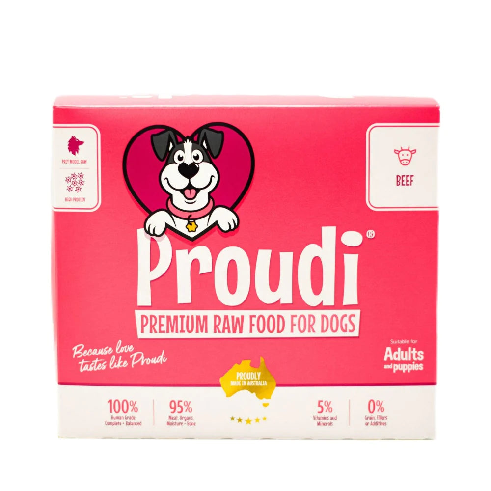 Proudi beef raw dog food  2.4kg
