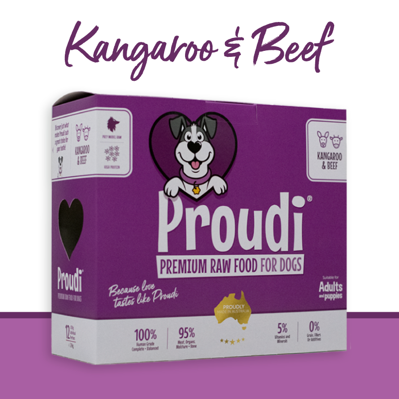 Proudi Kangaroo & Beef Raw Dog  patties 2.4KG