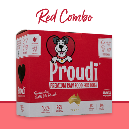Proudi Red Combo Raw Dog Food 2.4KG