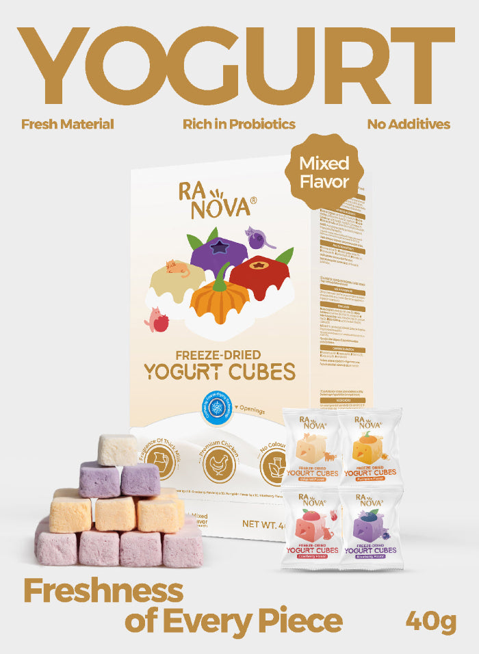 RANOVA Freeze - Dried Yougurt Cube Mixed Flavor Dog & Cats Treats 45G