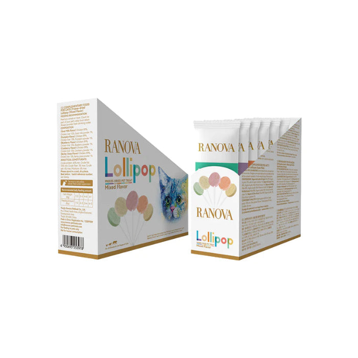 RANOVA Freeze - Dried Lollipop Mixed Flavor Cat Treats 15PCS