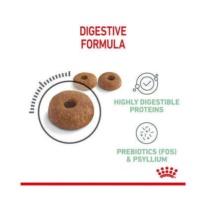 ROYAL CANIN Digestive Care Adult Dry Cat Food kibble size and shape