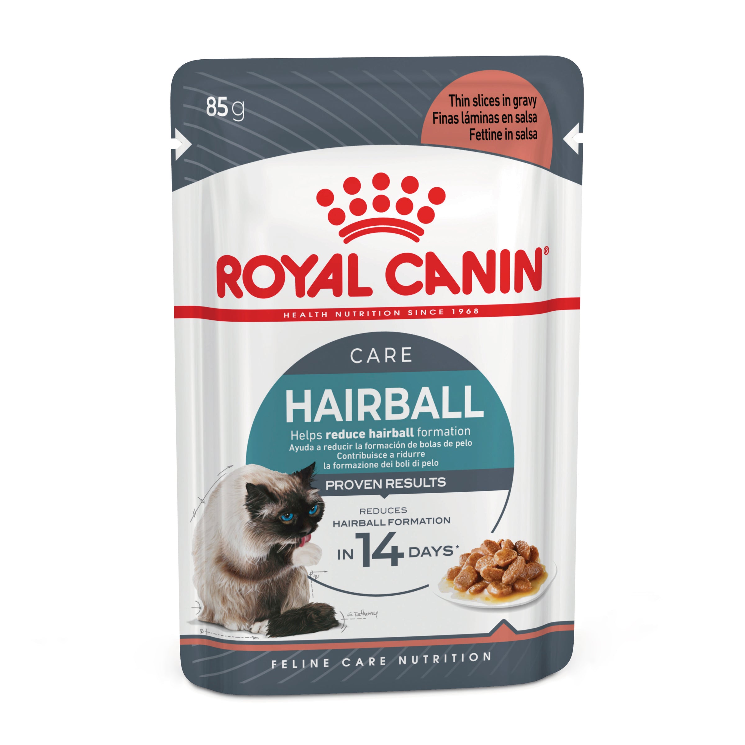 ROYAL CANIN Hairball Care Gravy Wet Cat Food Pouches 85g