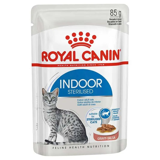 ROYAL CANIN Indoor Adult Gravy Wet Cat Food Pouch 85G