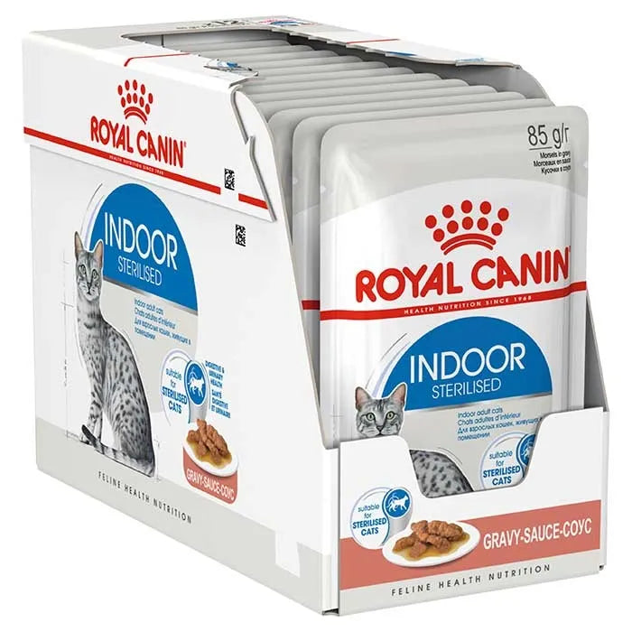 ROYAL CANIN Indoor Adult Gravy Wet Cat Food Pouch 85Gx12
