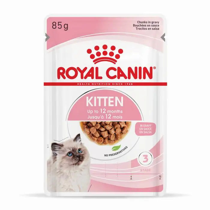 ROYAL CANIN Kitten Instinctive Gravy Wet Cat Food Pouches 85G front