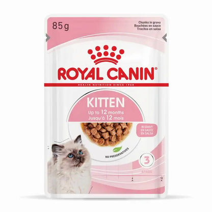 ROYAL CANIN Kitten Instinctive Gravy Wet Cat Food Pouches 85G