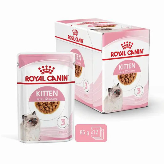 ROYAL CANIN Kitten Instinctive Gravy Wet Cat Food Pouches 85Gx12
