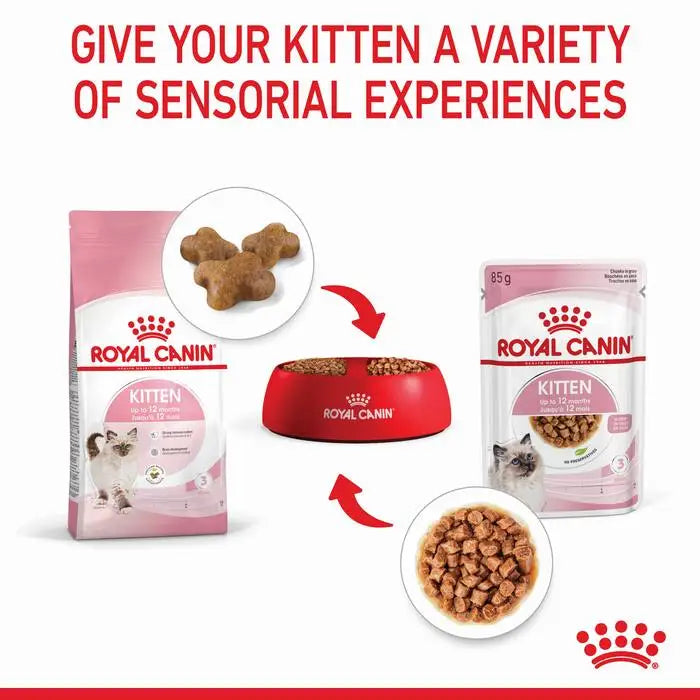 ROYAL CANIN Kitten Instinctive Gravy Wet Cat Food Pouches mix with dry kitten food