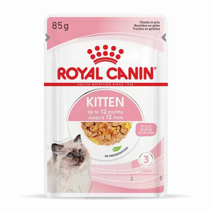 ROYAL CANIN Kitten Instinctive Jelly Wet Cat Food Pouches 85G