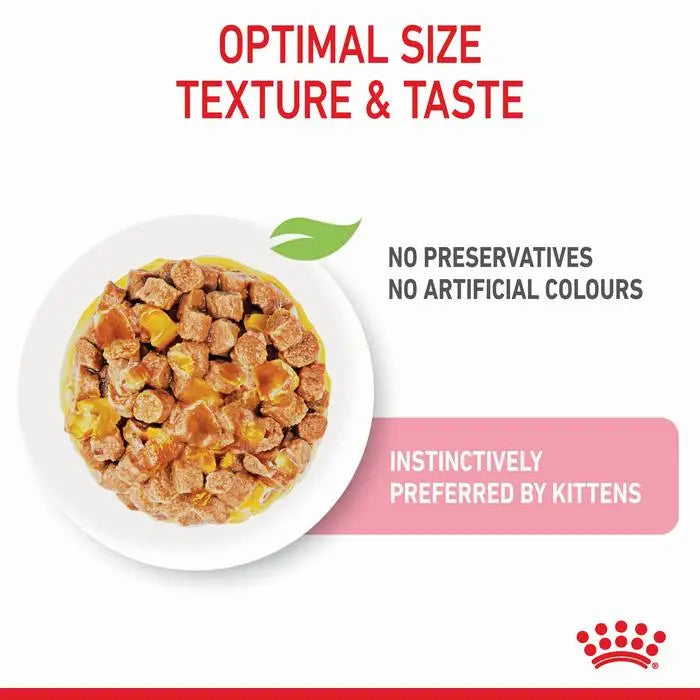 ROYAL CANIN Kitten Instinctive Jelly Wet Cat Food Pouches display