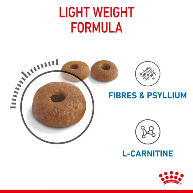 ROYAL CANIN Light Weight Care Dry Cat Food 3KG kibble size
