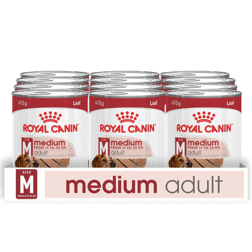 ROYAL CANIN Loaf Medium Adult  Wet Dog Food 410g x 12