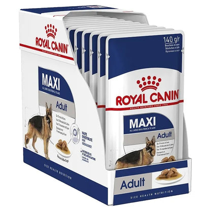 ROYAL CANIN Maxi Adult Wet Dog Food Pouches 10x140G