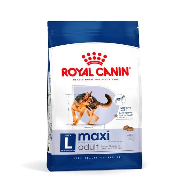 ROYAL CANIN Maxi Large Breed Adult Dry Dog Food packaging front