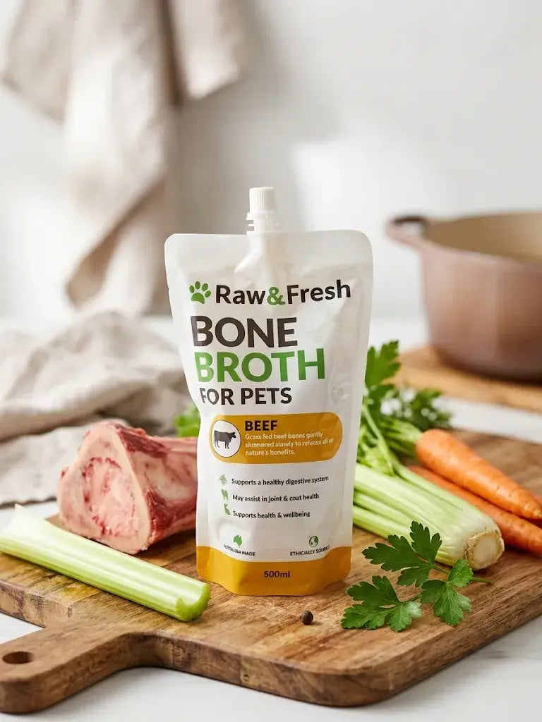 raw and fresh beef bone broth 500ml
